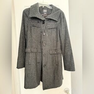 Armani Exchange Black and Gray Trench Coat